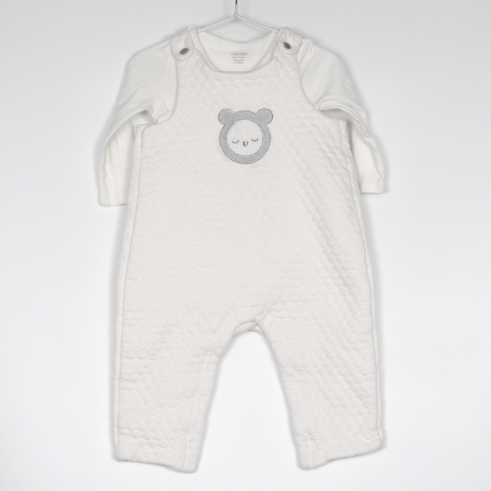 9M
White Dungaree Set