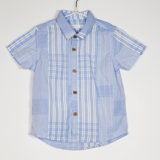 9-12M
Blue/White Shirt