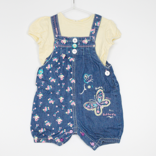 6-9M
Butterfly Dungaree Set