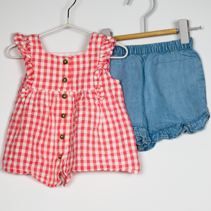3-6M
Gingham Set
