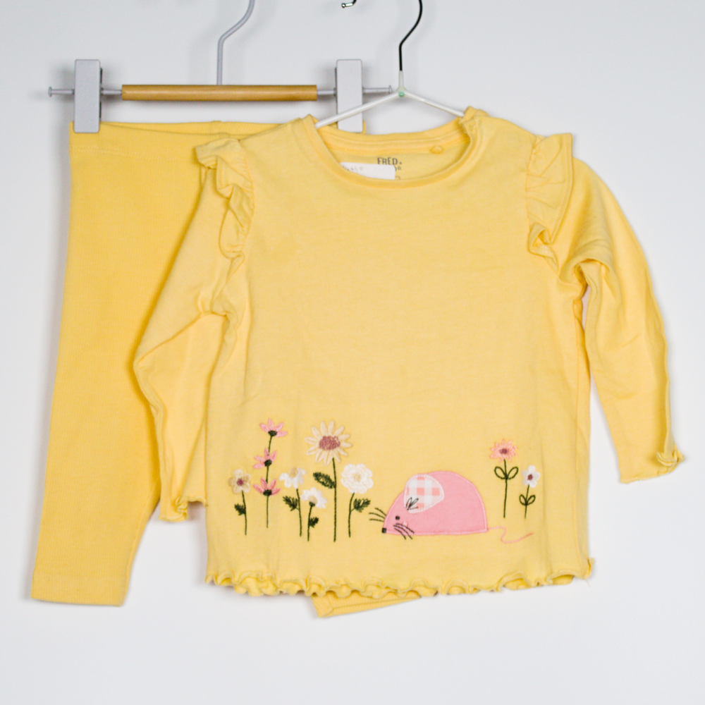 3-6M
Mouse & Flowers Set