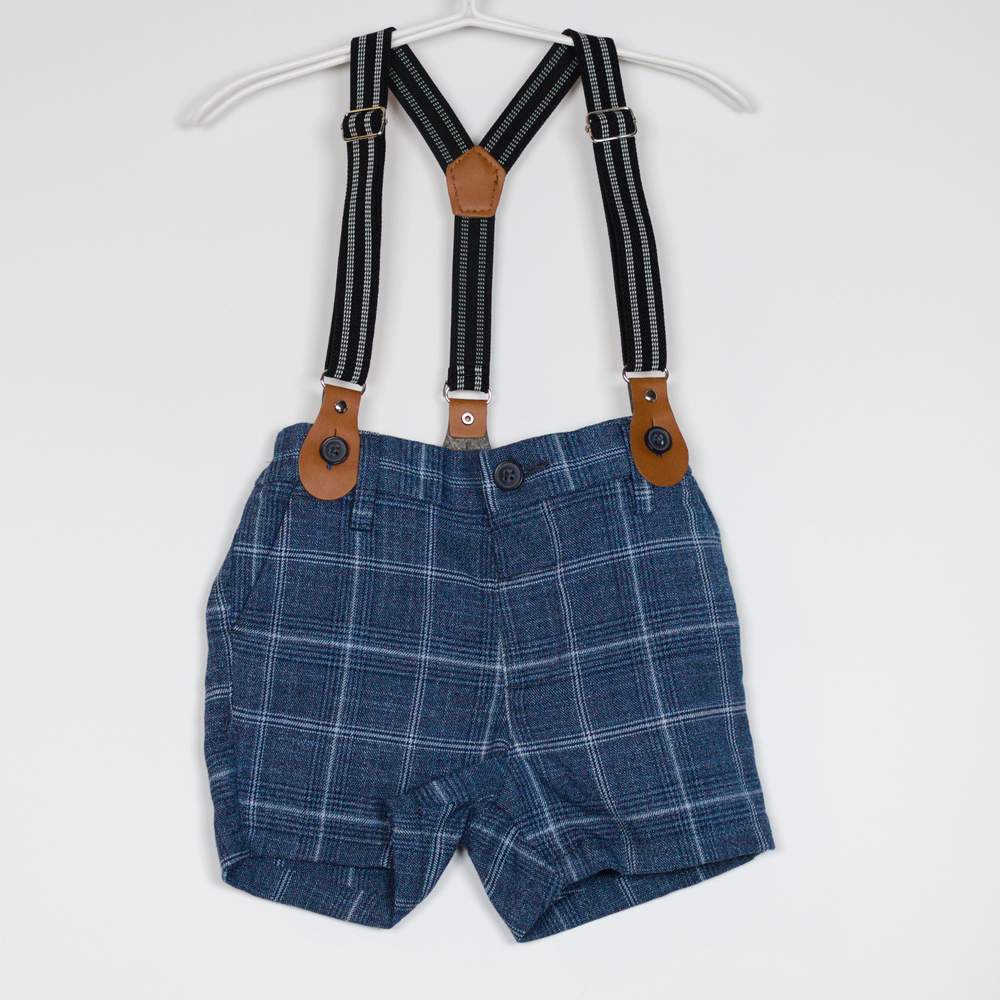 9-12M
Suspender Shorts