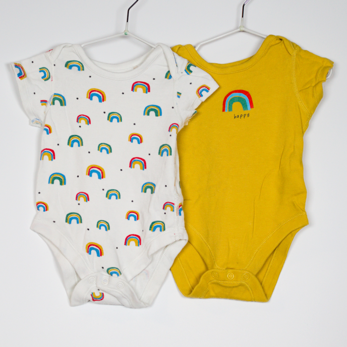 3-6M
2 Rainbow Bodysuits