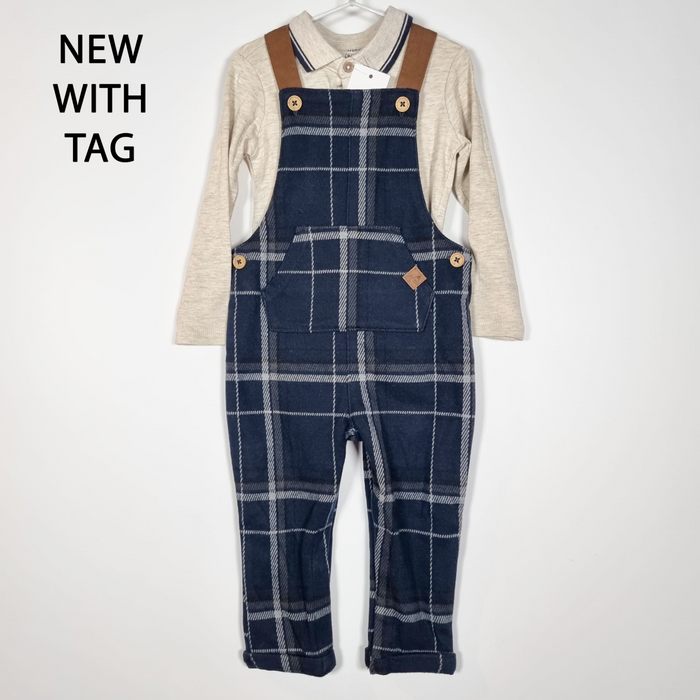 18-24M
Tartan Dungaree Set