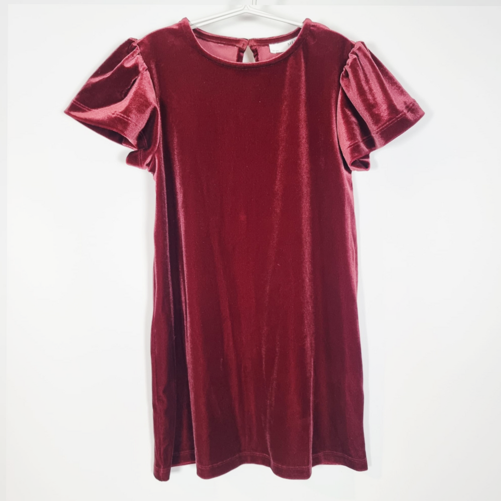 6-7Y
Burgundy Velvet Dress