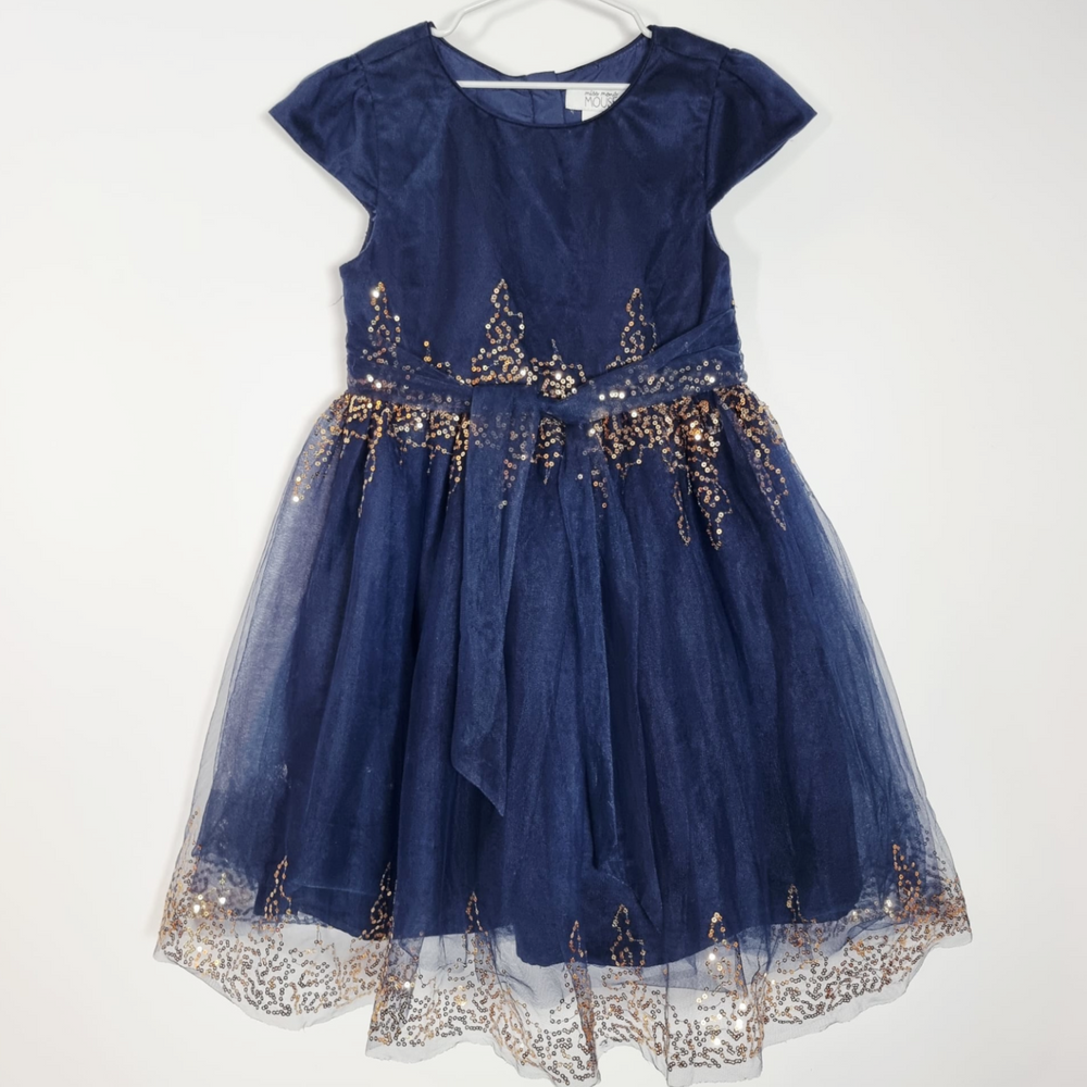 5-6Y
Navy/Gold Dress