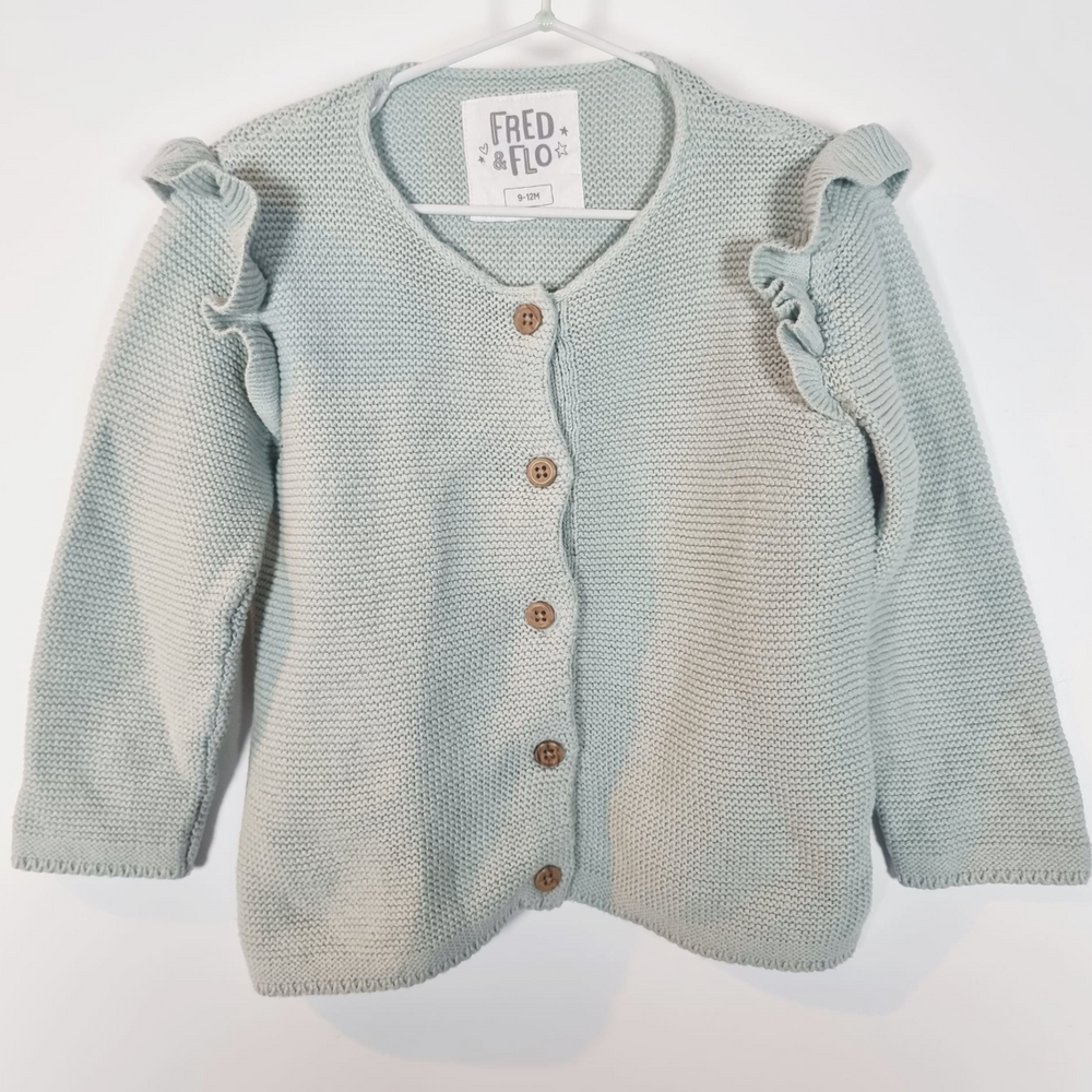 9-12M
Ruffle Shoulder Cardi