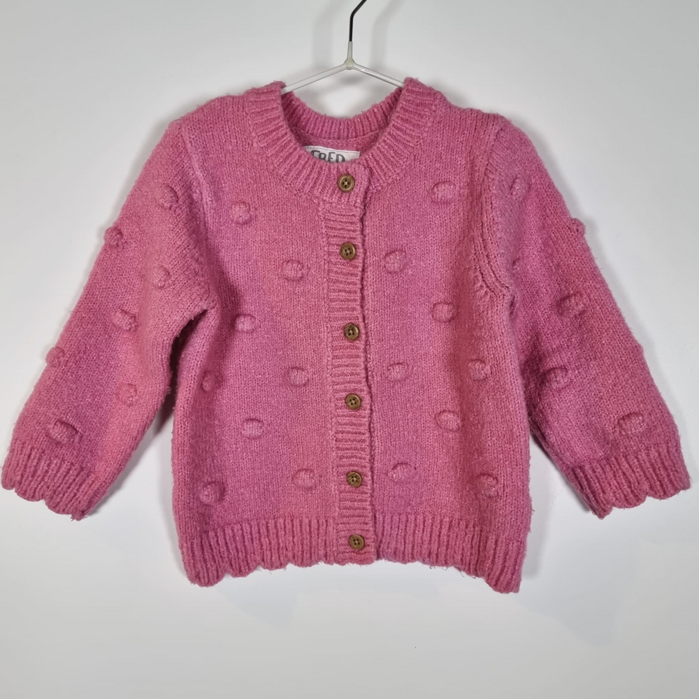 9-12M
Pink Bobble Cardi