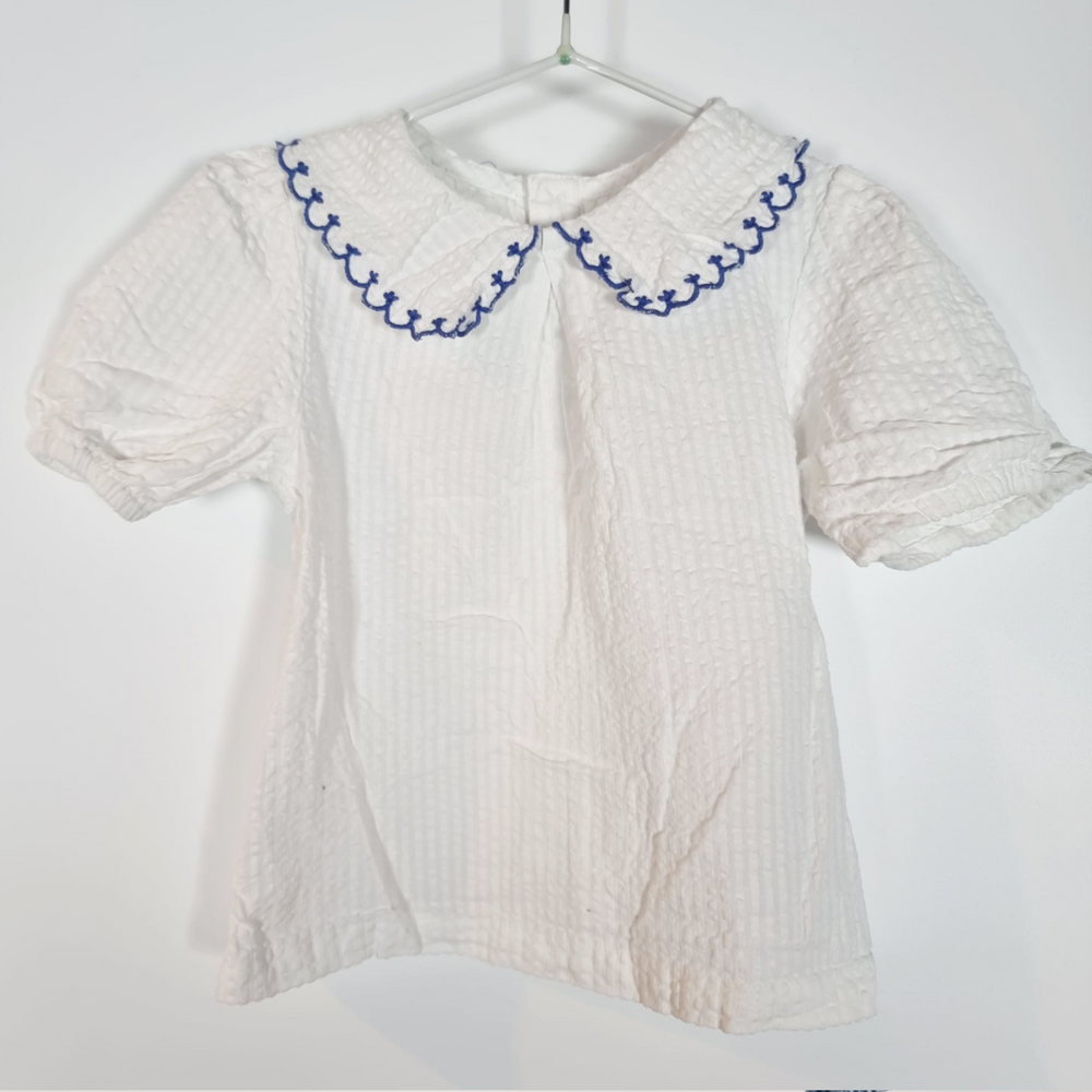 12-18M
Blue Trim Collar Top