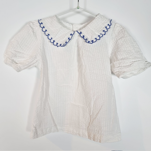 12-18M
Blue Trim Collar Top