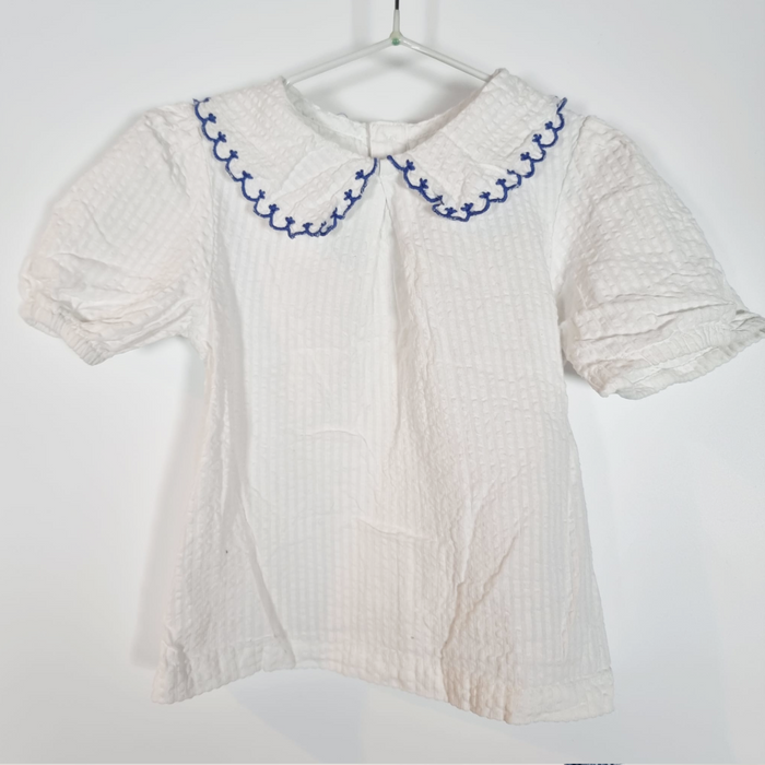 12-18M
Blue Trim Collar Top