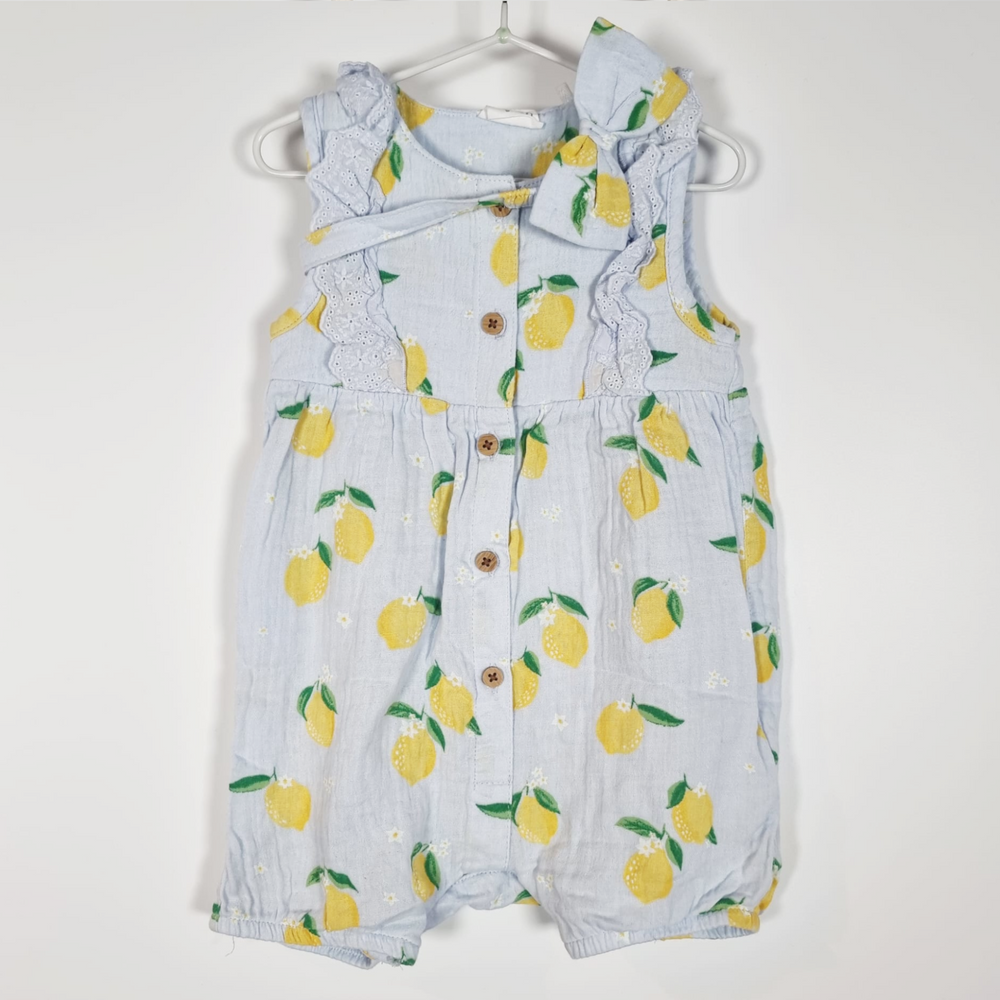 9-12M
Lemon Cotton Romper