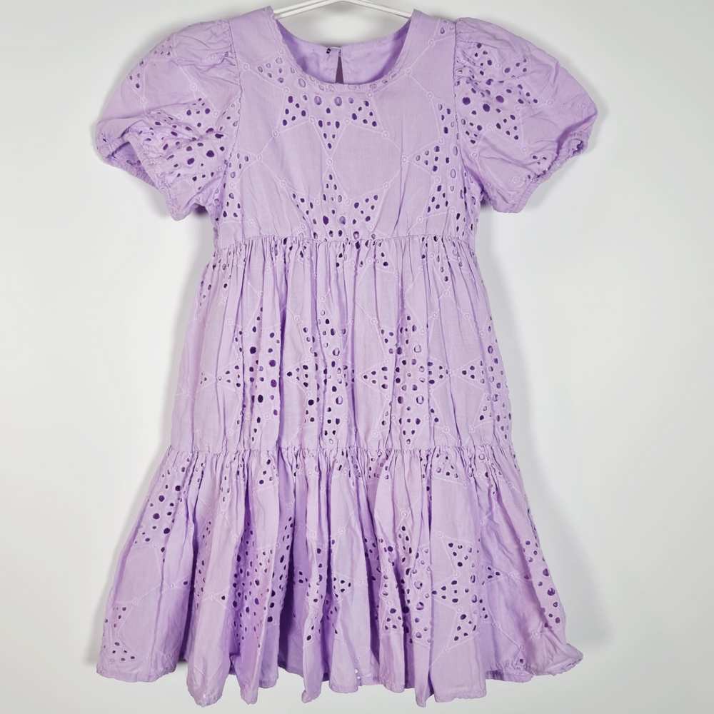 5-6Y
Lilac Eyelet Dress