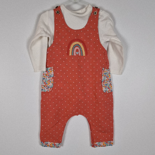 3-6M
Linen Blend Dungaree Set