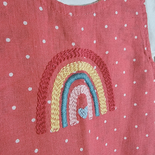 3-6M
Linen Blend Dungaree Set