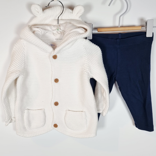 3-6M
Navy/White Set