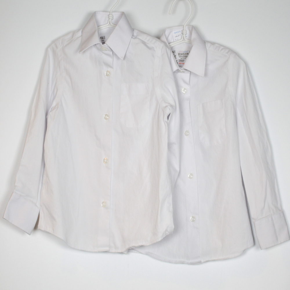 3-4Y
White School Shirt x2