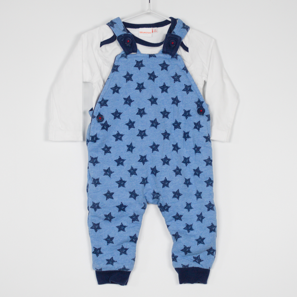 3-6M
Star Dungaree Set