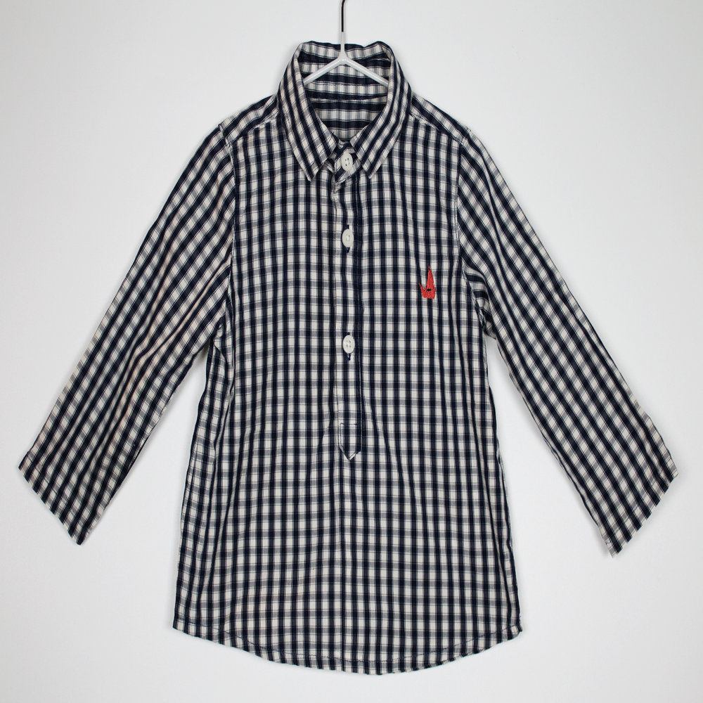 6-9M
Navy/White Shirt