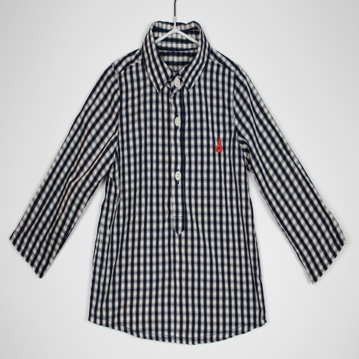 6-9M
Navy/White Shirt