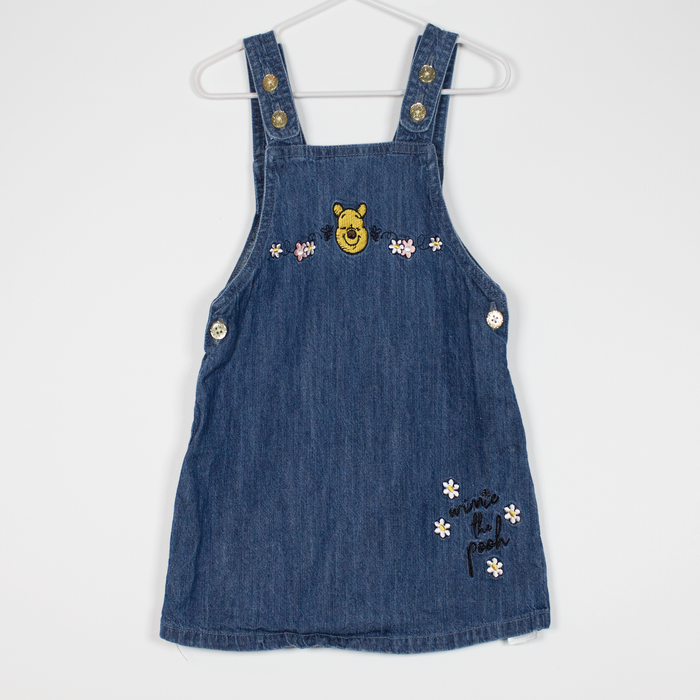 6-9M Pooh Bear Denim Dress —