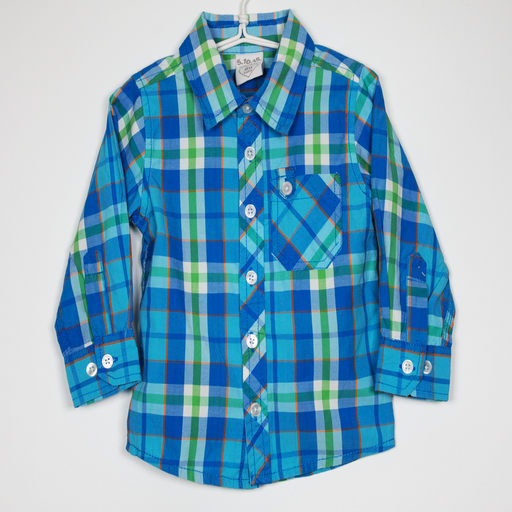 12-18M
Green/Blue Check Shirt